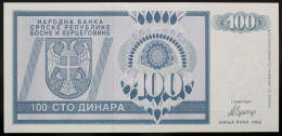 Bosnie-Herzégovine - 100 Dinara - 1992 - PICK 135a - NEUF - Bosnia And Herzegovina