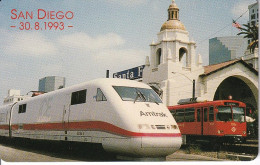 TARJETA DE ALEMANIA DE UN TREN DE TIRADA 3000 (TRAIN-ZUG) SAN DIEGO - Treni