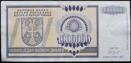 Bosnie-Herzégovine - 1000000 Dinara - 1993 - PICK 142a - TTB+ - Bosnia And Herzegovina