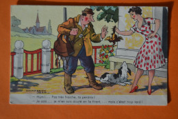 Carte Postale  - Illustrée Par Jean CHAPERON - Pas Très Fraiche Ta Perdrix ! Chasse Chasseur - Chaperon, Jean