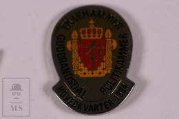 Pin Police Lillehammer - 19 X 25 Mm - Marked Backside Trofe's 1993 - Butterfly Fastener - Police