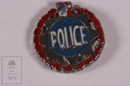 Pin Police Star - 19 Mm Diameter - Marked Backside Atlantis - Butterfly Fastener - Policia