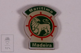 Enamelled Pin Football Maritimo Madeira Portugal - 14 X 16 Mm - Unmarked Backside - Butterfly Fastener - Football