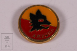 Pin Football A.S. Roma Italy Logo - 16 Mm - Unmarked Backside - Butterfly Fastener - Football