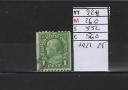 PRIX FIXE Obl 228 YT 260 MIC 552 SCO 560 GIB Benjamin Franklin 1922 1925 Etats Unis 58/07 Dentelé 2 Cotés - Used Stamps