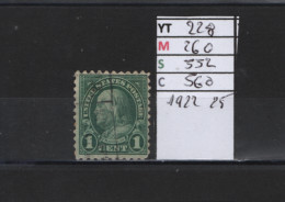PRIX FIXE Obl 228 YT 260 MIC 552 SCO 560 GIB Benjamin Franklin 1922 1925 Etats Unis 58/07 - Gebruikt