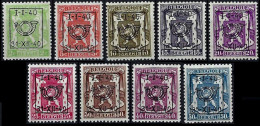 PRE437/445** (PO18) - 1935-1949 Piccolo Sigillo Dello Stato