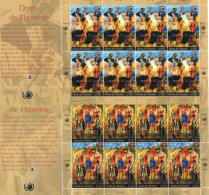 UNO-Genf ONU Genève UN Geneva 2004: DROITS DE L'HOMME (Yuroz) Zu 513-514 Bogen (8) Mi 505-506 ** MNH (Zu CHF 40.00) - Neufs