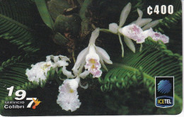 TARJETA DE COSTA RICA DE UNA FLOR DE ICE - 400 COLONES (FLOR-FLOWER) - Costa Rica