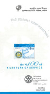 INDIA - 2005 - BROCHURE OF A CENTURY OF SERVICE STAMP DESCRIPTION AND TECHNICAL DATA. - Storia Postale