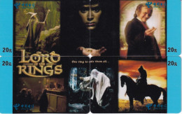 PUZZLE DE 4 TARJETAS DE CHINA DE EL SEÑOR DE LOS ANILLOS (LORD OF THE RINGS) - Cinema