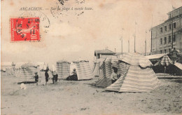 FRANCE - Arcachon - Sur La Plage à Marée Basse - Tentes - Carte Postale Ancienne - Arcachon