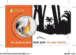 Belgique 2019 : 5€ Commémorative '90 Ans De Tintin' (en Couleur Et En Coincard) - DISPONIBLE EN FRANCE - België