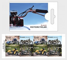 Aland Finland 456/59 Carnet Motos, Harley-Davidson, Victory Cross, Indian Chief - Motos