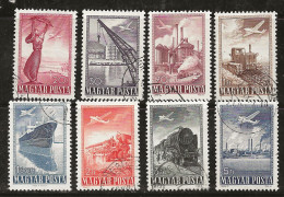 Hongrie 1950 N°Y.T. :  PA 97 à 104 Obl. - Used Stamps