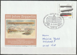 BRD Ganzsache 2000 USo 17 100 Jahre Zeppelin Gelaufen Sonderst, Berlin BEPHILA 2001 8.2.2001(d3553) - Enveloppes - Oblitérées