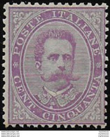 1879 Italia Umberto I 50c. Violetto MNH Sassone N. 42 - Other & Unclassified