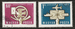 Hongrie 1958 N°Y.T. :  PA 209 Et 210 Obl. - Usati