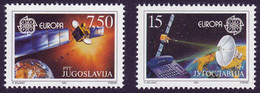 Yugoslavia 1991 Europa CEPT Space Communications Satelite Parabolic Antenna Telephone, MNH - 1991