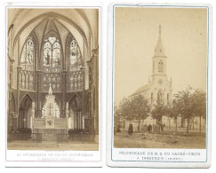 ISSOUDUN (INDRE) - PELERINAGE DE ND DU SACRE COEUR - LOT 2 CDV PHOTO RELIGION - Luoghi