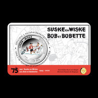 Belgique 2020 : 5€ Commémorative '75 Ans De Bob Et Bobette / Suske En Wiske' (en Couleur Et En Coincard) - EN FRANCE - Bélgica