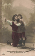 FANTAISIES - Homme Et Petit Garçon Se Câlinant - Carte Postale Ancienne - Men