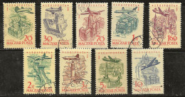 Hongrie 1958-1959 N°Y.T. :  PA 213 à 221 Obl. - Used Stamps