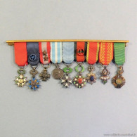 BARRETTE 9 REDUCTIONS D'UN ANCIEN OFFICIER OU ADMINISTRATEUR DES COLONIES LIBAN - Frankrijk