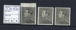 Poortman  N°530 **  MNH,  Non Dentelés.  Neufs.  Lot De 3 Timbres - Vois Scan Recto/verso. - 1931-1940