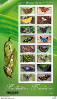 C 3660 Brazil Stamp Butterfly Insect 2016 Sheet - Nuovi