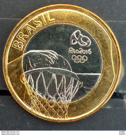 Brazil Coin Olimpic Games 1 Real Basket UNC 2016 - Brasil