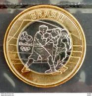 Brazil Coin Olimpic Games 1 Real Boxe UNC 2016 - Brazilië