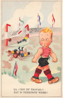 ENFANTS - Dessins D'enfants - C'est Du Travail - Jeux - Carte Postale Ancienne - Dibujos De Niños
