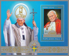 SIERRA LEONE 2020 MNH Pope John Paul II. Papst Paul II. S/S – OFFICIAL ISSUE – DHQ2406 - Papi