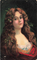 FANTAISIES - Femme - Portrait - Dessin - Carte Postale Ancienne - Femmes