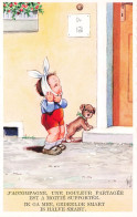 ENFANTS - Dessins D'enfants - J'accompagne Une Douleur Partagée - Petit Garçon Malade - Carte Postale Ancienne - Kindertekeningen