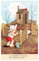 ENFANTS - Dessins D'enfants - La Première Verdure - La Peinture - Carte Postale Ancienne - Disegni Infantili