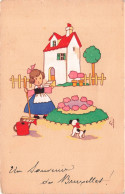 ENFANTS - Dessins D'enfants - Un Souvenir De Bruxelles - Jardinage - Carte Postale Ancienne - Kindertekeningen