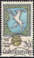 TCHECOSLOVAQUIE -  Armoiries De Villes : Vlachovo Brezi, 1538 (Bouc) - Used Stamps