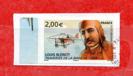 France °- 2009 - LOUIS Blériot. Yv. 72a. Bord De Feuille, Sur Fragment.   Oblitérer. - 1960-.... Matasellados