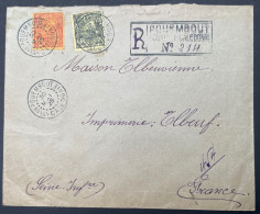 Nouvelle Calédonie Lettre Recommandé 1925 De Pouembout Pour Elbeuf - Briefe U. Dokumente