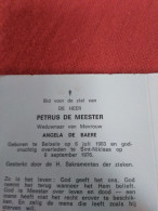 Doodsprentje Petrus De Meester / Belsele 6/7/1903 - Sint Niklaas 8/9/1976 ( Angela De Baere ) - Religion & Esotérisme