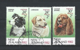 New Zealand 1982 Dogs Y.T. 819/821 (0) - Usados
