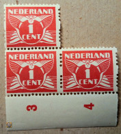 1924 Niederlande Mi.146 B (3pcs With Edge) /** - Unused Stamps