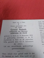 Doodsprentje Corneel Pasteels / Aalst 12/12/1912 Asse 28/9/1976 ( Josephina De Pauw ) - Religion & Esotérisme