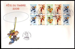 Carnet BC 3877Ba - Fête Du Timbre 2006 - Spirou - Oblitéré Premier Jour 25.02.2006 - Très Beau - Stamp Day