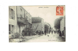 Cpa - 70 - Haute Saône - Autrey - Grand'rue - Animation Bicyclette - 1910 - Bergeret - Autrey-lès-Gray