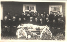 Boy In Open Casket, Mourners, Pre 1940 - Funeral