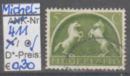 1943 - NIEDERLANDE - FM/DM "Germ. Symbole U. Seehelden" 5 C Olivgrün - O Gestempelt - S. Scan (411o Nl) - Gebruikt