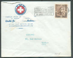 N°808 - 1Fr.75 . EPAULETTE Obl. Méc BRUXELLES (NORD) Sur Lettre à En-tête (F.V.H. CROIX-ROUGE Schaerbeek Fabrique De Ban - Storia Postale